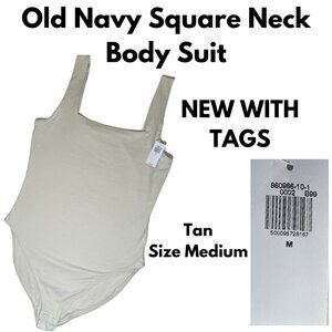 Old Navy Square Neck Tank Top Body Suit  NWT